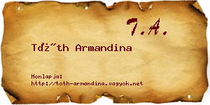 Tóth Armandina névjegykártya